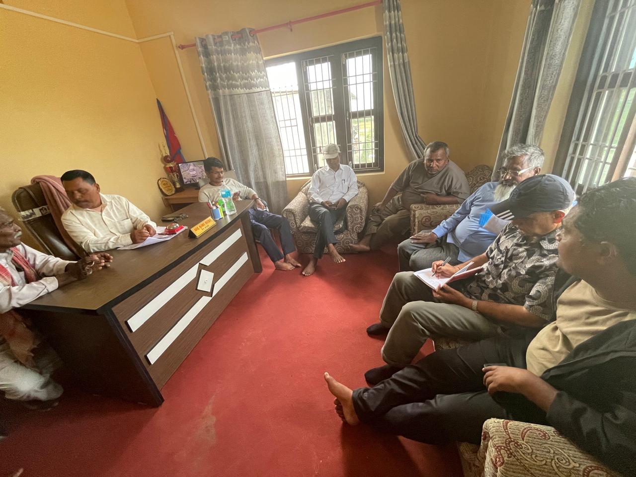 Samaj Kalyan Evaluation Team (Mulankan Toli) is visiting the project location